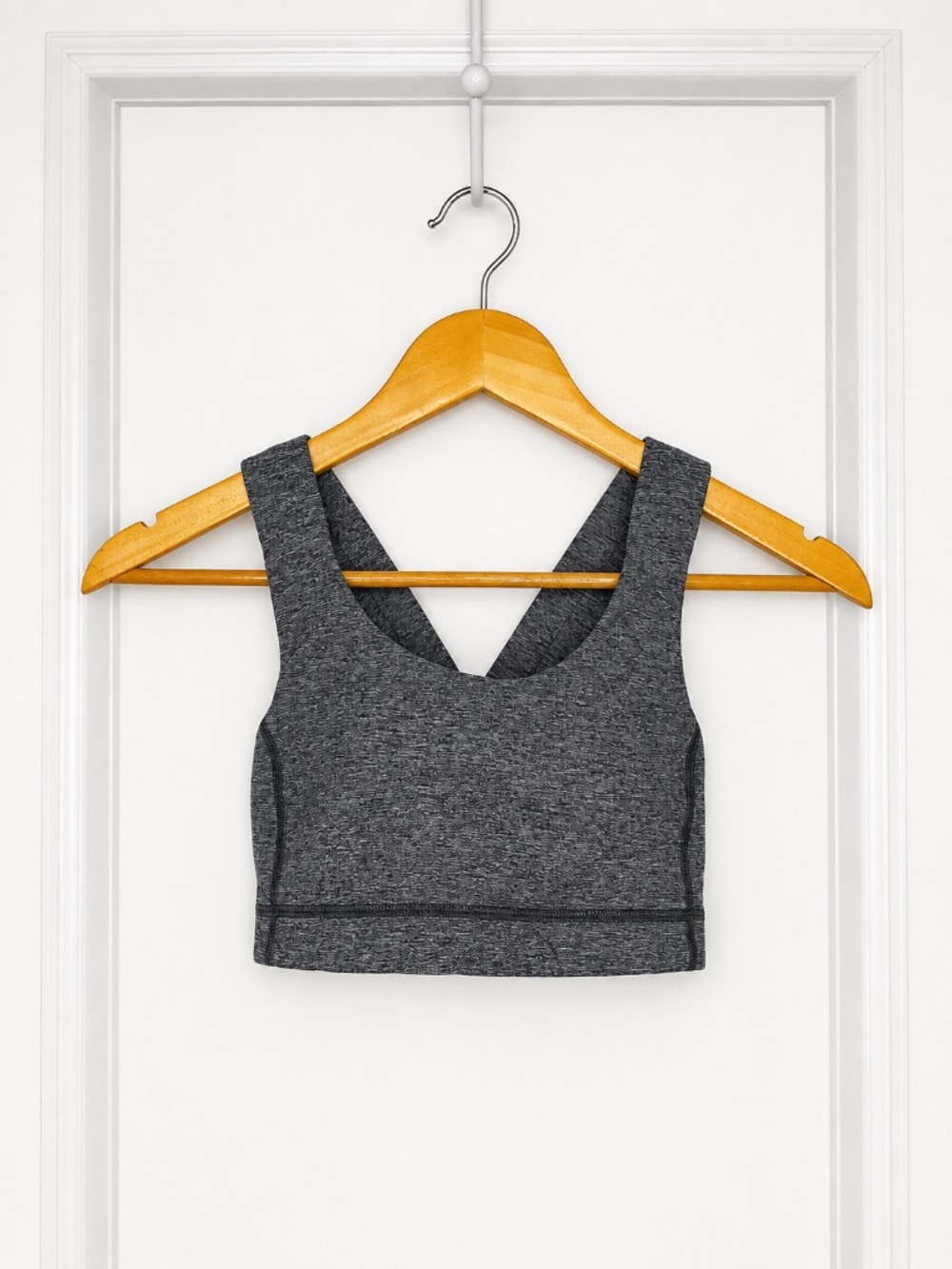 Lululemon Grey Sports Bra Size 6 Cross Back